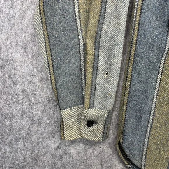 Fox Knapp CPO Shirt Wool Shirt Jacket Men's Small Wool USA Military Navy Green - Picture 5 of 16